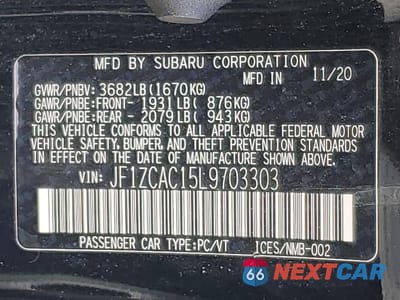 Zdjęcie 13 z 14 samochodu: 2020 SUBARU BRZ LIMITED VIN:JF1ZCAC15L9703303 - miniatura