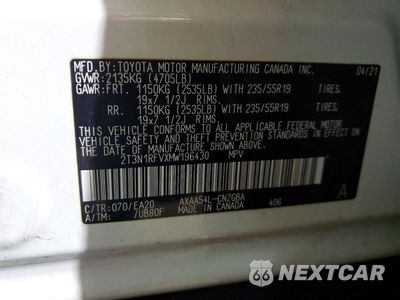 Zdjęcie 13 z 14 samochodu: 2021 TOYOTA RAV4 LIMITED VIN:2T3N1RFVXMW196430 - miniatura