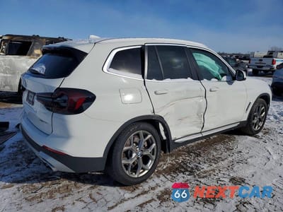 Trzecie zdjęcie samochodu z tyłu: 2023 BMW X3 XDRIVE30I VIN:5UX53DP04P9R98250 - miniatura