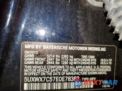Zdjęcie 13 z 14 samochodu: 2014 BMW X3 XDRIVE35I VIN:5UXWX7C57E0E78382 - miniatura