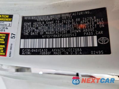Zdjęcie 12 z 12 samochodu: 2023 TOYOTA CAMRY SE VIN:4T1S11BK6PU080543 - miniatura