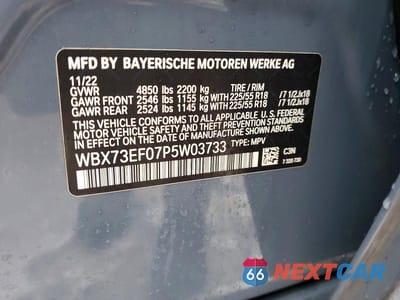 Zdjęcie 13 z 13 samochodu: 2023 BMW X1 XDRIVE28I VIN:WBX73EF07P5W03733 - miniatura