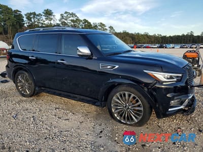 Czwarte zdjęcie samochodu z boku: 2019 INFINITI QX80 LUXE VIN:JN8AZ2NF1K9682778 - miniatura
