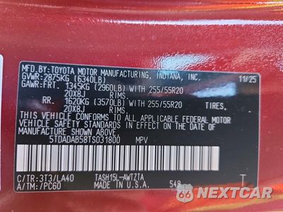 Zdjęcie 13 z 13 samochodu: 2026 TOYOTA GRAND HIGHLANDER LIMITED VIN:5TDADAB58TS031800 - miniatura