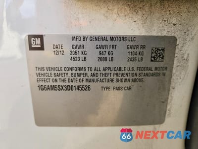 Zdjęcie 12 z 13 samochodu: 2013 CADILLAC ATS PREMIUM VIN:1G6AM5SX3D0145526 - miniatura