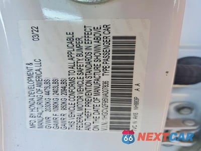 Zdjęcie 12 z 12 samochodu: 2022 HONDA ACCORD TOURING VIN:1HGCV2F95NA007836 - miniatura