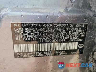 Zdjęcie 12 z 13 samochodu: 2016 LEXUS IS 350 BASE VIN:JTHBE1D27G5024089 - miniatura