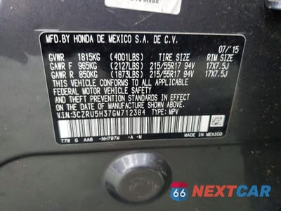 Zdjęcie 12 z 12 samochodu: 2016 HONDA HR-V LX VIN:3CZRU5H37GM712384 - miniatura