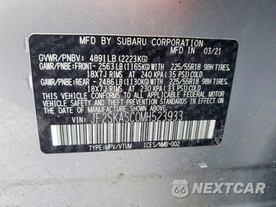 Zdjęcie 13 z 14 samochodu: 2021 SUBARU FORESTER LIMITED VIN:JF2SKASC0MH523933 - miniatura