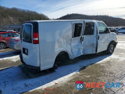 Trzecie zdjęcie samochodu z tyłu: 2024 CHEVROLET EXPRESS G3500 UTILITY / SERVICE VAN VIN:1GCZGGF72R1188933 - miniatura