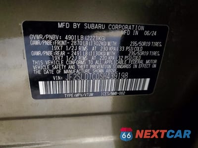 Zdjęcie 13 z 14 samochodu: 2025 SUBARU FORESTER TOURING VIN:JF2SLDTC0SH439198 - miniatura