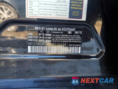 Zdjęcie 12 z 13 samochodu: 2013 MERCEDES-BENZ S 550 4MATIC VIN:WDDNG9EBXDA510118 - miniatura