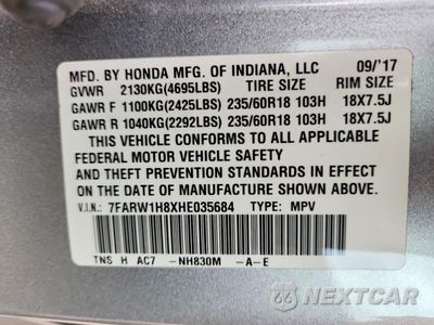 Zdjęcie 13 z 13 samochodu: 2017 HONDA CR-V EXL VIN:7FARW1H8XHE035684 - miniatura