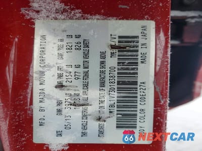 Zdjęcie 12 z 12 samochodu: 2013 MAZDA 3 I VIN:JM1BL1V73D1838700 - miniatura