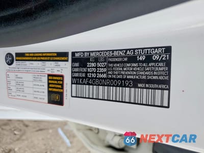 Zdjęcie 12 z 12 samochodu: 2022 MERCEDES-BENZ C 300 VIN:W1KAF4GB0NR009193 - miniatura