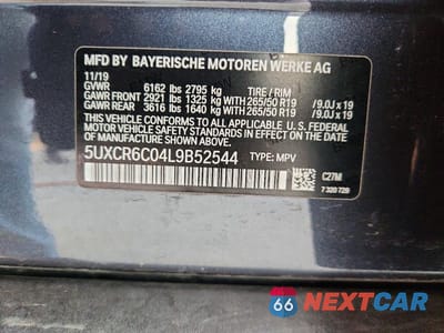 Zdjęcie 14 z 14 samochodu: 2020 BMW X5 XDRIVE40I VIN:5UXCR6C04L9B52544 - miniatura