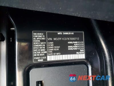 Zdjęcie 10 z 10 samochodu: 2019 MERCEDES-BENZ SPRINTER 2500/3500 VIN:WDZPF1CD7KT000712 - miniatura