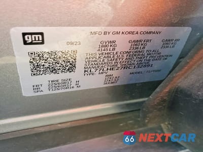 Zdjęcie 13 z 13 samochodu: 2024 CHEVROLET TRAX 1LT VIN:KL77LHE27RC132891 - miniatura
