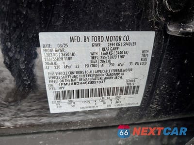 Zdjęcie 14 z 14 samochodu: 2025 FORD EXPLORER ACTIVE VIN:1FMUK8DH4SGB57837 - miniatura