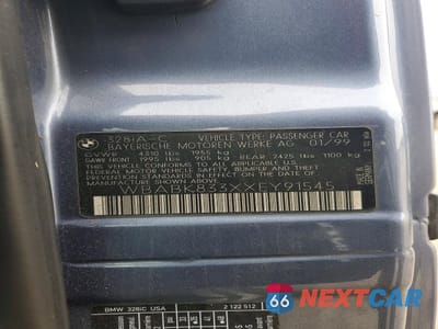 Zdjęcie 13 z 14 samochodu: 1999 BMW 328 IC AUTOMATIC VIN:WBABK833XXEY91545 - miniatura