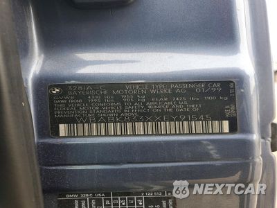 Zdjęcie 13 z 14 samochodu: 1999 BMW 328 IC AUTOMATIC VIN:WBABK833XXEY91545 - miniatura