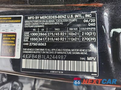 Zdjęcie 13 z 13 samochodu: 2020 MERCEDES-BENZ GLE 350 VIN:4JGFB4JB1LA244987 - miniatura