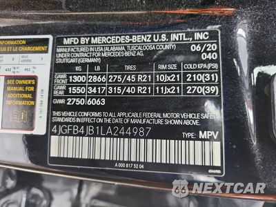 Zdjęcie 13 z 13 samochodu: 2020 MERCEDES-BENZ GLE 350 VIN:4JGFB4JB1LA244987 - miniatura