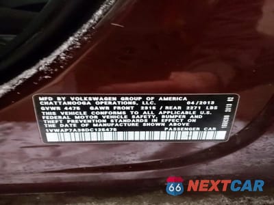 Zdjęcie 12 z 12 samochodu: 2013 VOLKSWAGEN PASSAT S VIN:1VWAP7A38DC125475 - miniatura