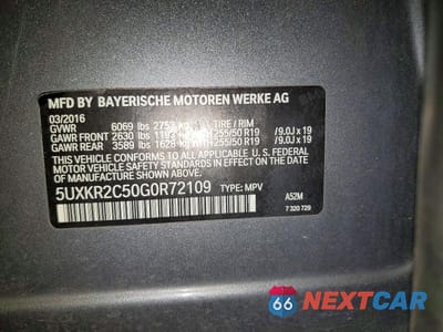 Zdjęcie 13 z 13 samochodu: 2016 BMW X5 SDRIVE35I VIN:5UXKR2C50G0R72109 - miniatura
