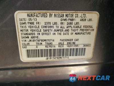 Zdjęcie 12 z 12 samochodu: 2014 INFINITY Q50 BASE VIN:JN1BV7AP9EM670714 - miniatura