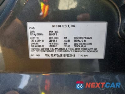 Zdjęcie 13 z 13 samochodu: 2025 TESLA MODEL Y VIN:7SAYGAEE1SF302445 - miniatura