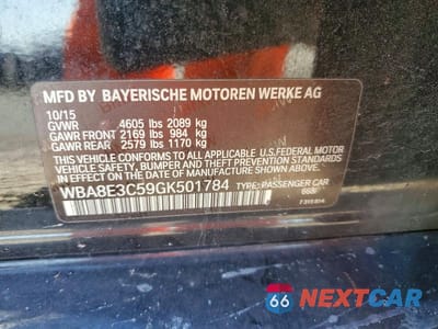 Zdjęcie 12 z 12 samochodu: 2016 BMW 328 XI SULEV VIN:WBA8E3C59GK501784 - miniatura