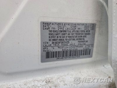 Zdjęcie 13 z 13 samochodu: 2017 NISSAN SENTRA S VIN:3N1AB7AP7HY314705 - miniatura