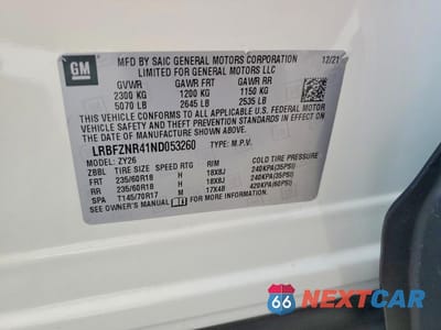 Zdjęcie 13 z 13 samochodu: 2022 BUICK ENVISION ESSENCE VIN:LRBFZNR41ND053260 - miniatura