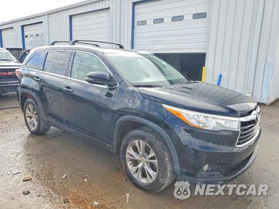 Czwarte zdjęcie samochodu z boku: 2015 TOYOTA HIGHLANDER XLE VIN:5TDKKRFH1FS095680 - miniatura