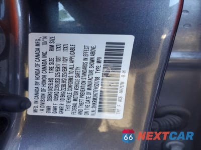 Zdjęcie 12 z 12 samochodu: 2015 HONDA CR-V EXL VIN:2HKRM3H77FH501798 - miniatura