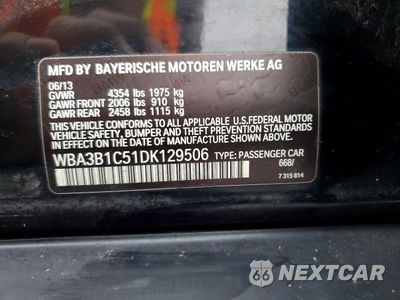 Zdjęcie 12 z 12 samochodu: 2013 BMW 320 I VIN:WBA3B1C51DK129506 - miniatura
