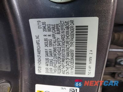 Zdjęcie 12 z 12 samochodu: 2019 HONDA ACCORD SPORT VIN:1HGCV2E33KA009707 - miniatura
