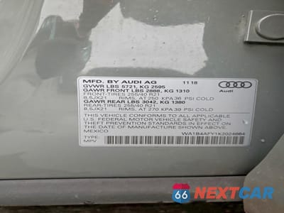 Zdjęcie 14 z 15 samochodu: 2019 AUDI SQ5 PREMIUM PLUS VIN:WA1B4AFY1K2024664 - miniatura