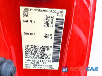 Zdjęcie 12 z 12 samochodu: 2012 NISSAN ALTIMA S VIN:1N4AL2EP5CC146626 - miniatura