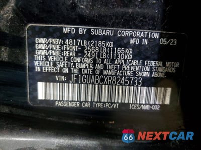 Zdjęcie 12 z 13 samochodu: 2024 SUBARU IMPREZA VIN:JF1GUABCXR8245733 - miniatura