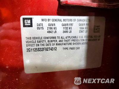 Zdjęcie 13 z 14 samochodu: 2015 CHEVROLET IMPALA LT VIN:2G1125S32F9274312 - miniatura
