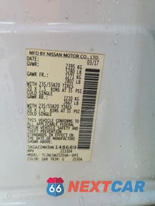 Zdjęcie 13 z 13 samochodu: 2017 NISSAN MURANO S VIN:5N1AZ2MH3HN148689 - miniatura