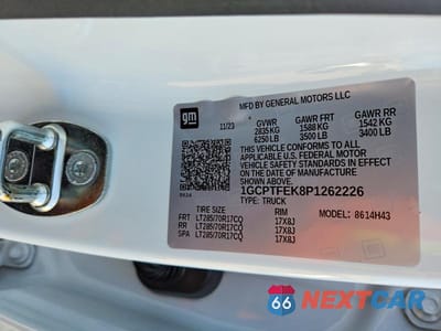Zdjęcie 13 z 13 samochodu: 2023 CHEVROLET COLORADO ZR2 VIN:1GCPTFEK8P1262226 - miniatura