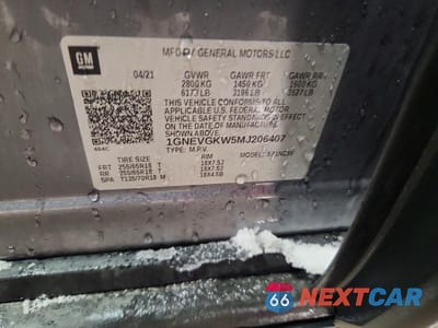 Zdjęcie 13 z 13 samochodu: 2021 CHEVROLET TRAVERSE LT VIN:1GNEVGKW5MJ206407 - miniatura