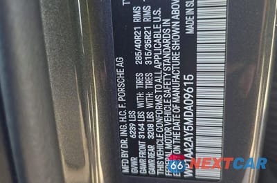 Zdjęcie 10 z 14 samochodu: 2021 PORSCHE CAYENNE VIN:WP1AA2AY5MDA09615 - miniatura