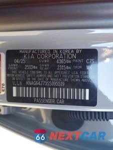 Zdjęcie 12 z 13 samochodu: 2025 KIA K5 GT LINE VIN:KNAG64J73S5395519 - miniatura