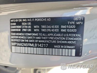 Zdjęcie 13 z 13 samochodu: 2021 PORSCHE MACAN VIN:WP1AA2A59MLB14217 - miniatura