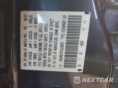 Zdjęcie 12 z 13 samochodu: 2007 HONDA ACCORD EX VIN:1HGCM56797A228507 - miniatura