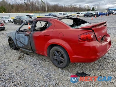 Drugie zdjęcie samochodu z przodu: 2012 DODGE AVENGER SXT VIN:1C3CDZCB8CN126203 - miniatura